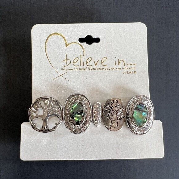 BELIEVE IN...BY L & J Stretch Bracelet Tree of life | Abalone Shell - Picture 8 of 10